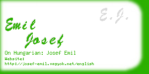 emil josef business card